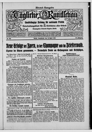 Tägliche Rundschau on Apr 24, 1915