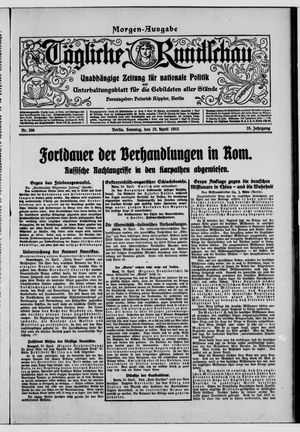 Tägliche Rundschau on Apr 25, 1915