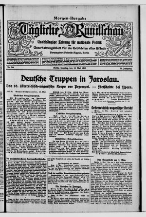 Tägliche Rundschau vom 16.05.1915