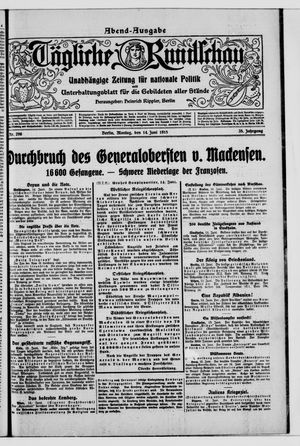 Tägliche Rundschau vom 14.06.1915