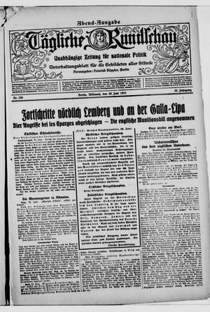 Tägliche Rundschau vom 30.06.1915