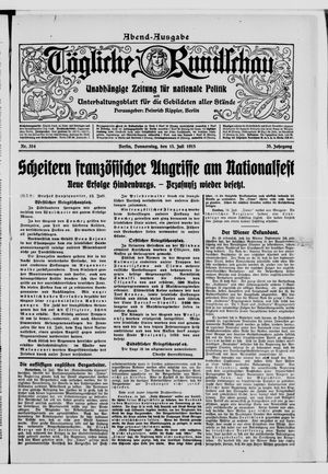 Tägliche Rundschau vom 15.07.1915