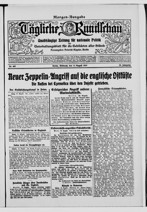 Tägliche Rundschau vom 11.08.1915