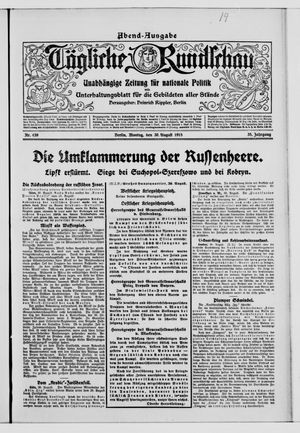 Tägliche Rundschau vom 30.08.1915