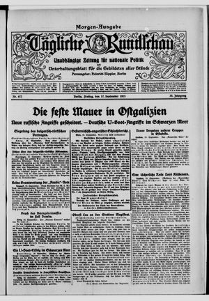 Tägliche Rundschau vom 17.09.1915