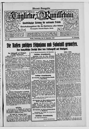 Tägliche Rundschau vom 23.09.1915