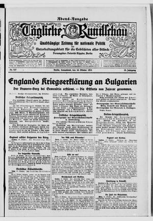 Tägliche Rundschau vom 16.10.1915