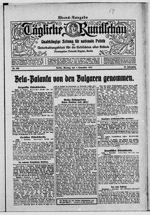 Tägliche Rundschau vom 01.11.1915