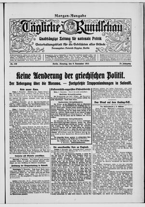 Tägliche Rundschau vom 09.11.1915