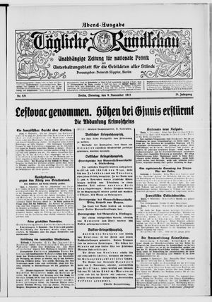 Tägliche Rundschau vom 09.11.1915