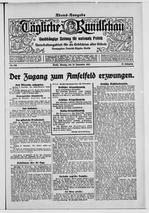 Tägliche Rundschau on Nov 22, 1915