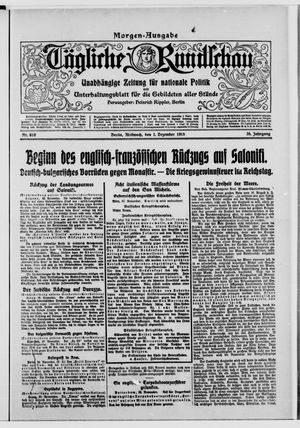 Tägliche Rundschau vom 01.12.1915