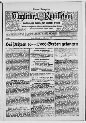 Tägliche Rundschau vom 01.12.1915