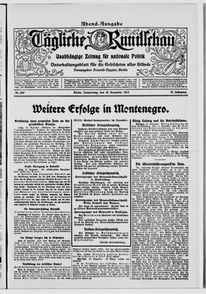 Tägliche Rundschau vom 16.12.1915