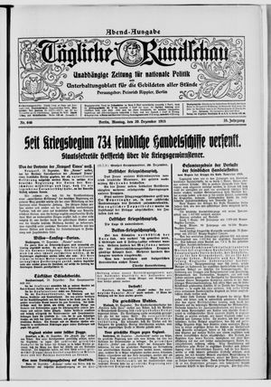 Tägliche Rundschau vom 20.12.1915