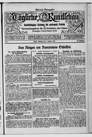 Tägliche Rundschau vom 03.01.1916