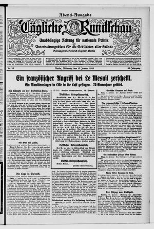 Tägliche Rundschau vom 12.01.1916