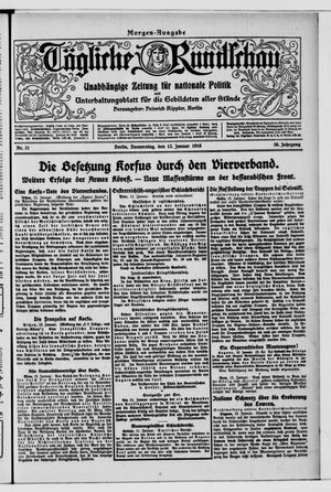 Tägliche Rundschau on Jan 13, 1916