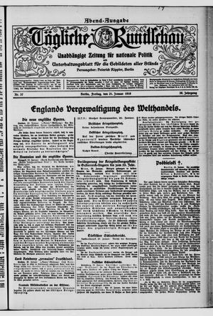 Tägliche Rundschau vom 21.01.1916