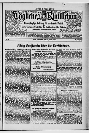 Tägliche Rundschau on Jan 22, 1916