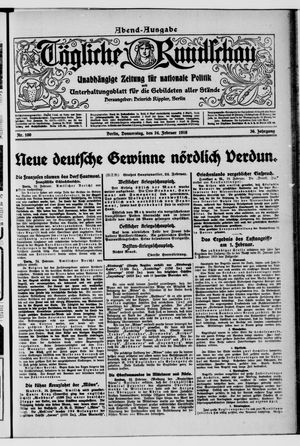 Tägliche Rundschau on Feb 24, 1916