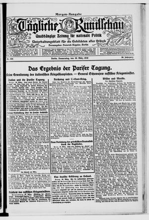 Tägliche Rundschau on Mar 30, 1916