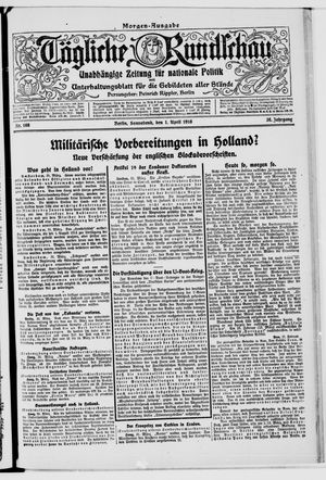 Tägliche Rundschau on Apr 1, 1916