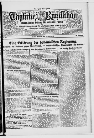 Tägliche Rundschau on Apr 5, 1916