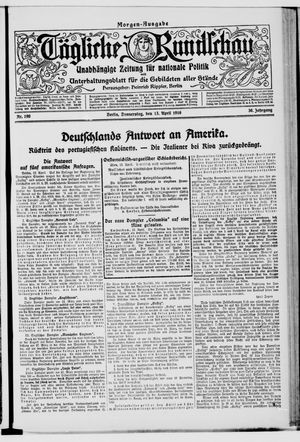 Tägliche Rundschau on Apr 13, 1916
