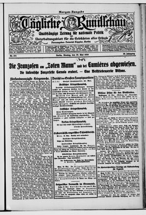 Tägliche Rundschau vom 29.05.1916