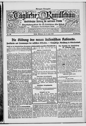 Tägliche Rundschau on Jun 14, 1916