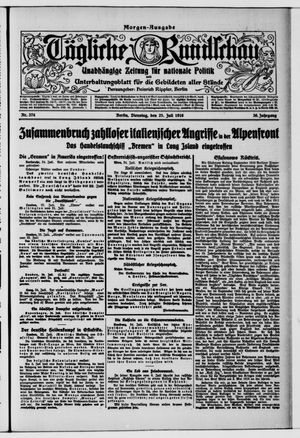 Tägliche Rundschau vom 25.07.1916