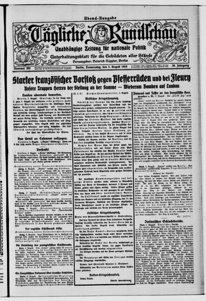 Tägliche Rundschau vom 03.08.1916