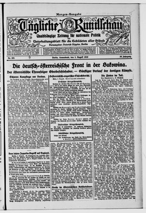 Tägliche Rundschau on Aug 5, 1916