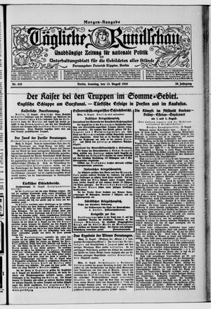 Tägliche Rundschau vom 13.08.1916