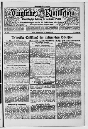 Tägliche Rundschau on Aug 20, 1916