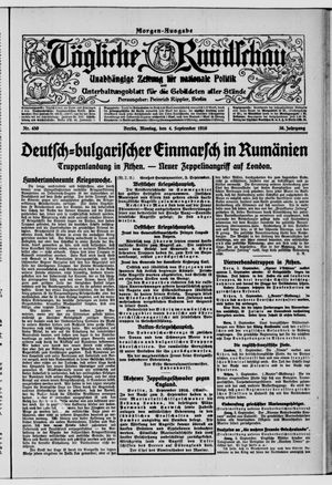 Tägliche Rundschau vom 04.09.1916