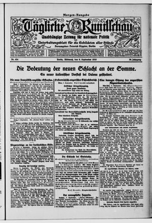 Tägliche Rundschau vom 06.09.1916