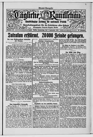 Tägliche Rundschau vom 07.09.1916