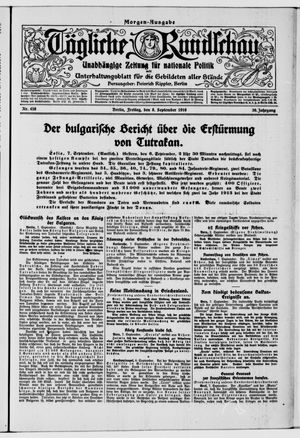 Tägliche Rundschau vom 08.09.1916