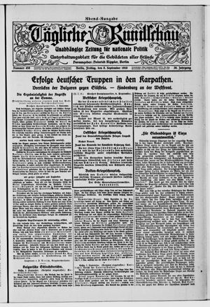 Tägliche Rundschau vom 08.09.1916