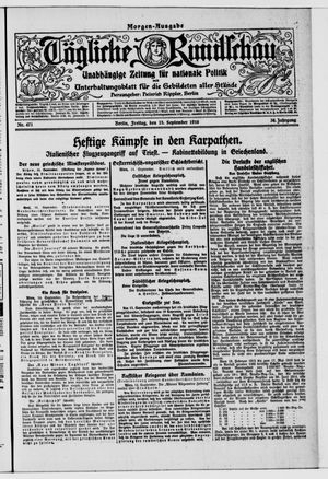 Tägliche Rundschau vom 15.09.1916