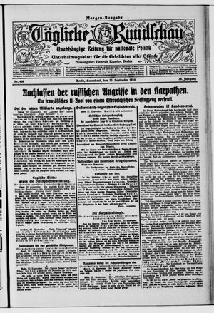 Tägliche Rundschau vom 23.09.1916