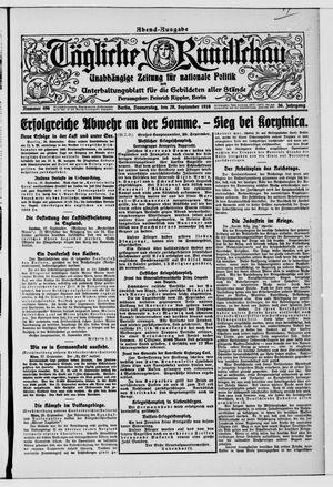Tägliche Rundschau vom 28.09.1916