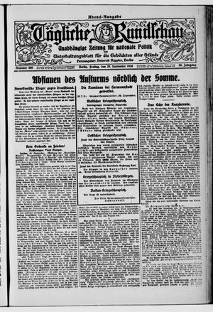 Tägliche Rundschau vom 29.09.1916