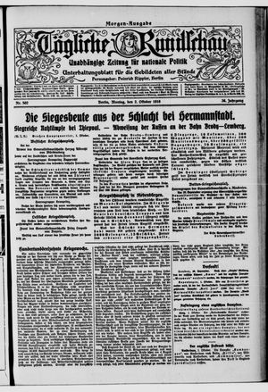Tägliche Rundschau vom 02.10.1916