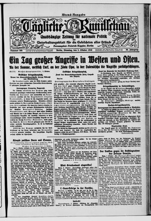 Tägliche Rundschau on Oct 3, 1916