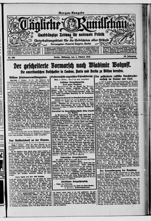 Tägliche Rundschau vom 04.10.1916