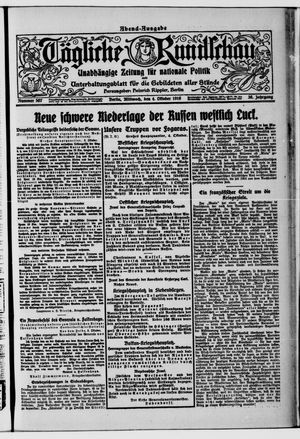 Tägliche Rundschau vom 04.10.1916