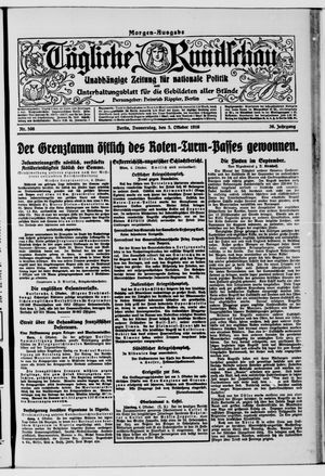 Tägliche Rundschau vom 05.10.1916